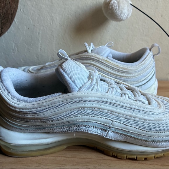 Nike Air Max 97 Triple White Metallic Silver 921522-104 Size 8.5 No Box - Picture 5 of 8
